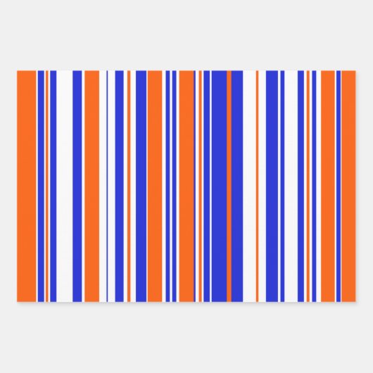 Gatorblauw en Oranje 3-pack verpakkingspapier  Inpakpapier Vel (Voorkant 2)