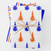 Gatorblauw en Oranje 3-pack verpakkingspapier  Inpakpapier Vel (In situ)