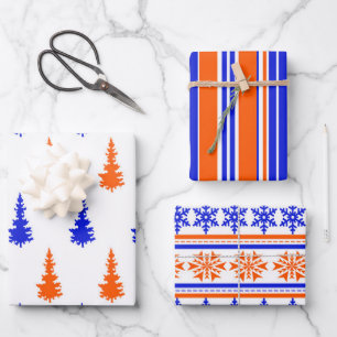 Gatorblauw en Oranje 3-pack verpakkingspapier  Inpakpapier Vel