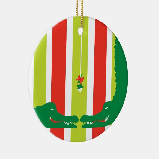 Gators Holiday Mistletoe Keramisch Ornament (Rechts)