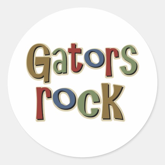 Gators Rock Ronde Sticker (Voorkant)