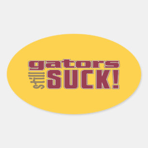 Gators zijn nog steeds SUCK! Ovale Sticker