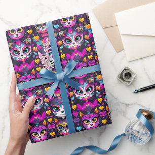 😻Gatos de Muertos Fiesta Cadeaupapier
