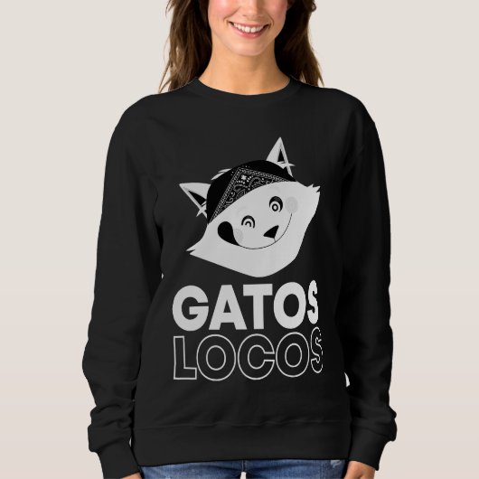 Gatos Locos T Funny Kitty Cat Latina Trui (Voorkant)