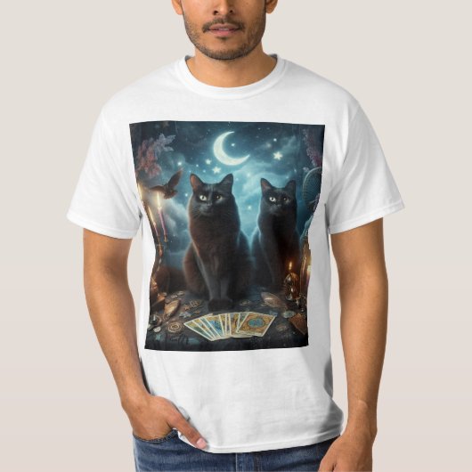 Gatos negros y tarot t-shirt (Voorkant)