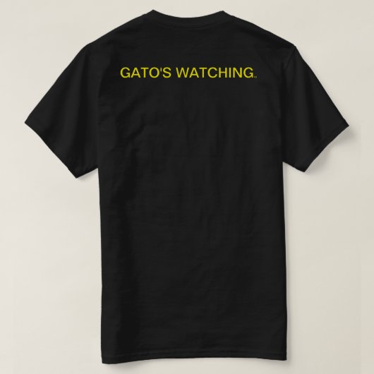 Gato's Watching, Cat Unisex Crewneck T-shirt (Design achterkant)