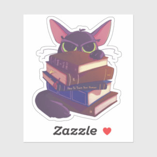 Gatos y Libros Sticker