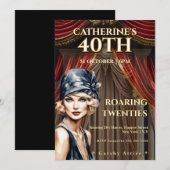 Gatsby 40e Verjaardagsfeest Uitnodiging (Voorkant / Achterkant)