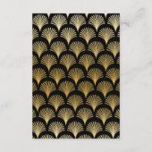 Gatsby Art Deco 1920s Accommodatie Trouwfan Informatiekaartje (Achterkant)