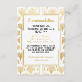 Gatsby Art Deco 1920s Accommodatie Trouwfan Informatiekaartje