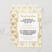 Gatsby Art Deco 1920s Accommodatie Trouwfan Informatiekaartje (Voorkant / Achterkant)