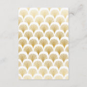 Gatsby Art Deco 1920s Accommodatie Trouwfan Informatiekaartje (Achterkant)