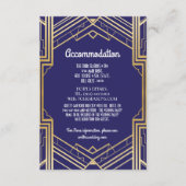 Gatsby Art Deco 1920s Accommodation Wedding Informatiekaartje (Voorkant)