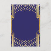 Gatsby Art Deco 1920s Accommodation Wedding Informatiekaartje (Achterkant)