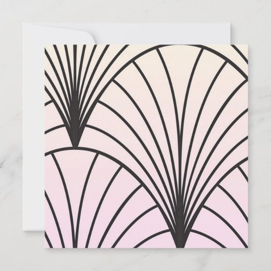 Gatsby Art Deco 50ste verjaardag uitnodigingen (Achterkant)