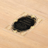 Gatsby Art Deco 50th Birthday Party Acryl Uitnodigingen (Laagn)