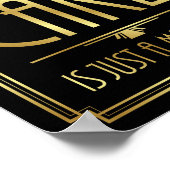 Gatsby Art Deco A ARTIJ ZONDER CAKE Sign Print (Hoek)