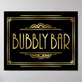 Gatsby Art Deco BUBBLY BAR Sign Print