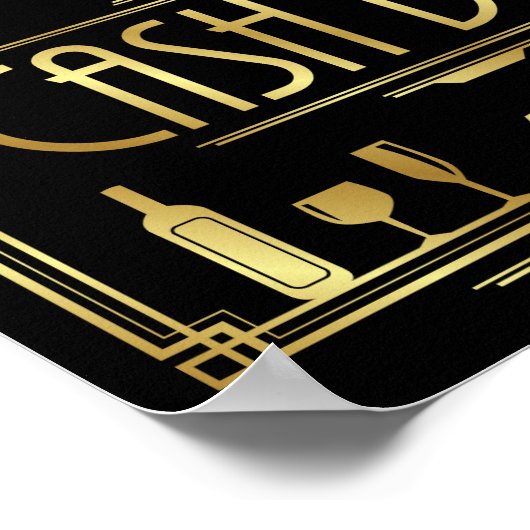 Gatsby Art Deco CASH BAR Print (Hoek)