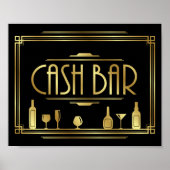 Gatsby Art Deco CASH BAR Print (Voorkant)