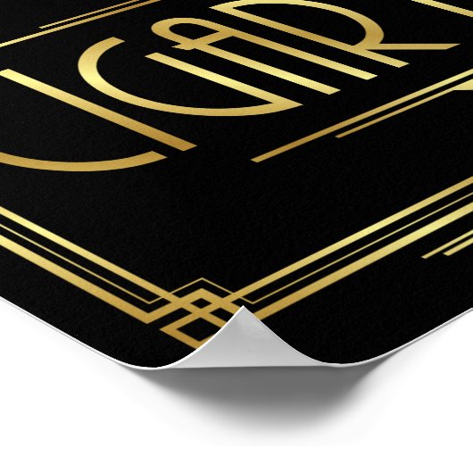 Gatsby Art Deco CIGAR BAR Sign Print (Hoek)
