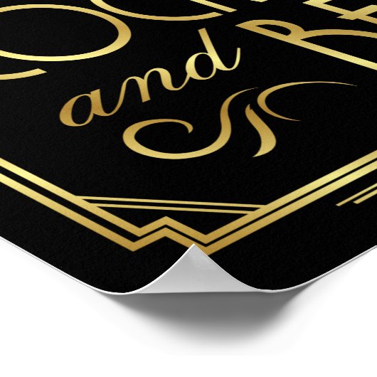 Gatsby Art Deco COCKTAILS en BEER Sign Print (Hoek)