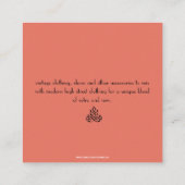  Gatsby Art Deco Fan Pattern Vierkante Visitekaartje (Achterkant)