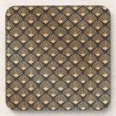 Gatsby Art Deco Geometric Fan Pattern Bier Onderzetter (Voorkant)