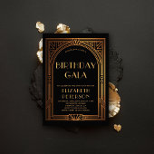 Gatsby Art Deco  Gold Roaring 20s Verjaardag Kaart