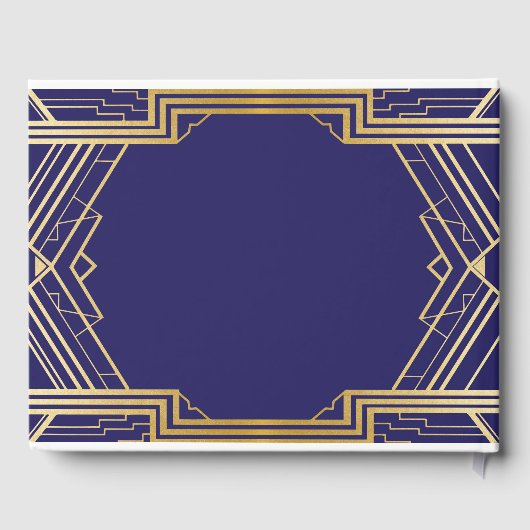 Gatsby Art Deco Goud uit 1920 Gastenboek (Achterkant)