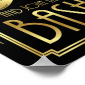 Gatsby Art Deco GRAB A MUSTACHE Sign Print (Hoek)