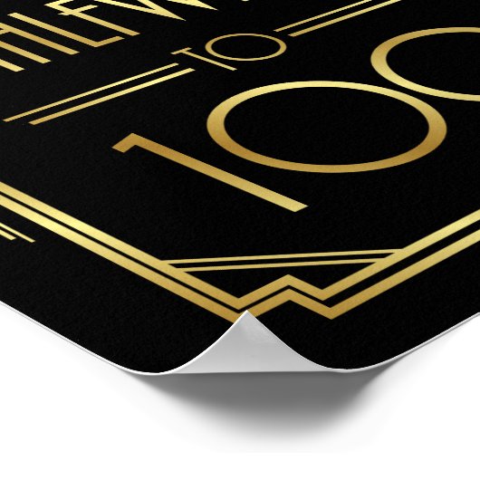 Gatsby Art Deco HALFWAY TOT 100 Sign Print (Hoek)
