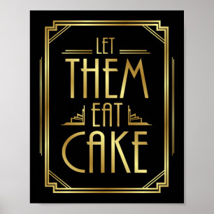 Gatsby Art Deco LAAT HEN KAPEN afdrukken Poster