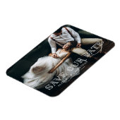 Gatsby Art Deco Lettering Foto opslaan Datum Magneet (Linkerzijde)