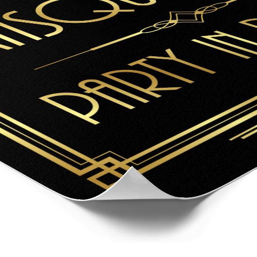 Gatsby Art Deco MASQUERADE Sign Print (Hoek)