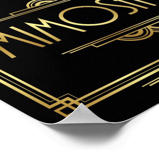 Gatsby Art Deco MIMOSA BAR Sign Print (Hoek)