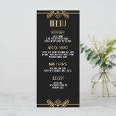 Gatsby, Art Deco, moordmysterie, menu (Staand voorkant)
