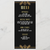 Gatsby, Art Deco, murder mystery, menu (Voorkant)