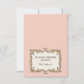 Gatsby Art Deco Nouveau Kant Nep Goud Kleur Tulpen Kaart (Voorkant)