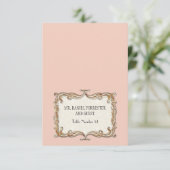 Gatsby Art Deco Nouveau Kant Nep Goud Kleur Tulpen Kaart (Staand voorkant)