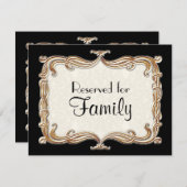 Gatsby Art Deco Nouveau Kant Nep Goud Tulp Kaart (Voorkant / Achterkant)