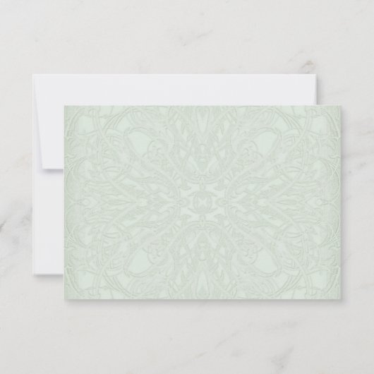 Gatsby Art Deco Nouveau Kant Nep Goud Tulp Kaart (Achterkant)