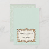 Gatsby Art Deco Nouveau Kant Nep Goud Tulp Kaart (Voorkant / Achterkant)