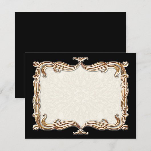 Gatsby Art Deco Nouveau Lace Faux Gold Tulip (Voorkant / Achterkant)