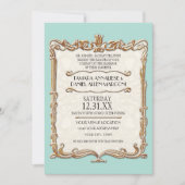 Gatsby Art Deco Nouveau Lace Faux Gold Tulip Kaart (Voorkant)