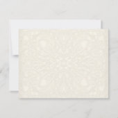 Gatsby Art Deco Nouveau Lace Faux Gold Tulip Kaart (Achterkant)