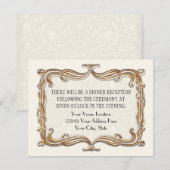 Gatsby Art Deco Nouveau Lace Faux Gold Tulip Kaart (Voorkant / Achterkant)