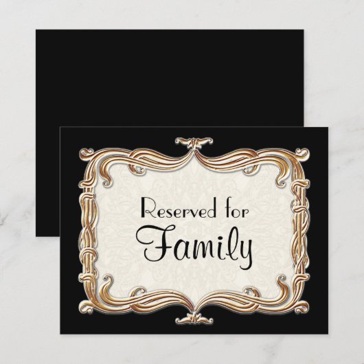 Gatsby Art Deco Nouveau Lace Faux Gold Tulip Kaart (Voorkant / Achterkant)