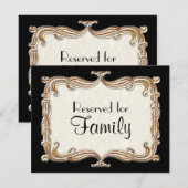 Gatsby Art Deco Nouveau Lace Faux Gold Tulip Kaart (Voorkant / Achterkant)