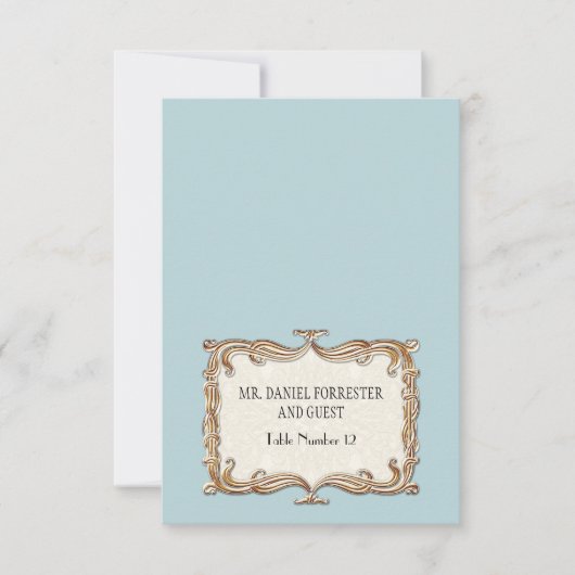 Gatsby Art Deco Nouveau Lace Faux Gold Tulip Kaart (Voorkant)